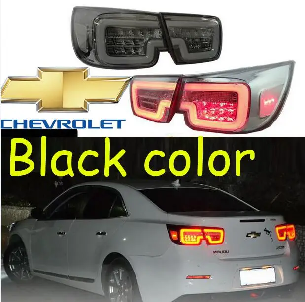 2012 2013 год задний светильник для Chevrolet Malibu задний светильник автомобильные аксессуары светодиодный DRL Taillamp для Malibu противотуманный светильник - Цвет: 2012to2015Mlib Black