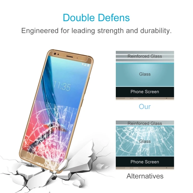 Для ZTE Blade V9 Vita & AXON 7 Взрывозащищенная неполная пленка для экрана из закаленного