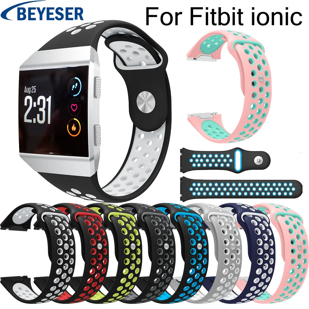 Высококачественный силиконовый ремешок для часов fitbit ionic умный спортивный