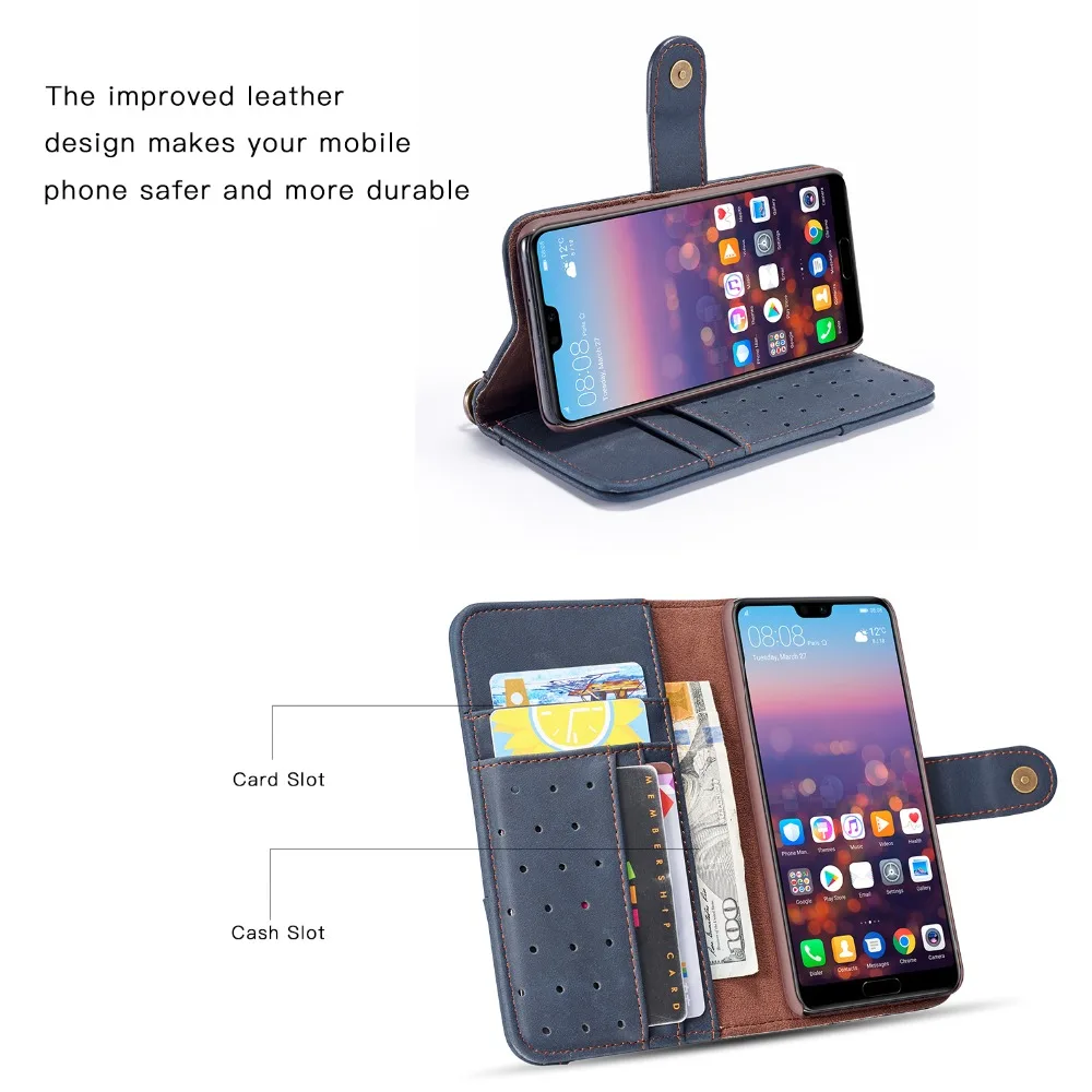 Кошелек BuzzLee из искусственной кожи с откидной крышкой для Huawei P30 P30Lite P30Pro чехлы