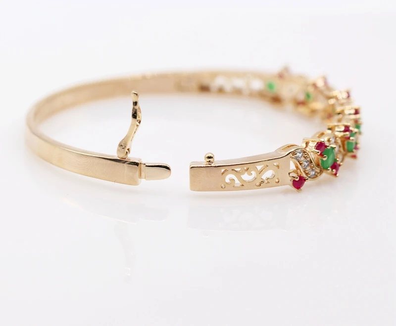 JINYAO Модный изысканный браслет из розового золота с натуральным цирконием ААА для