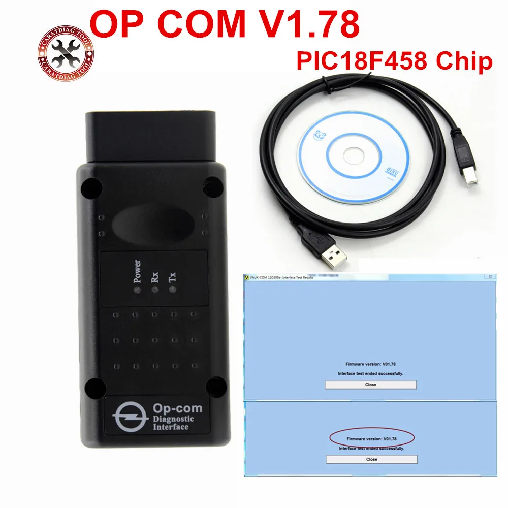 2018 Горячие OPCOM 1 78 для Opel диагностический сканер OP COM V1.78 CANBUS OBD2 супер с PIC18F458 чип|op-com