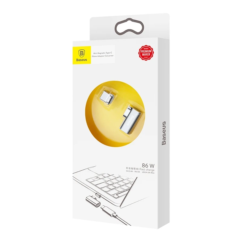 BASEUS Brand For Macbook Original Charging Cable Changed to Magnetic Type-C Elbow Adapter Converter | Электроника