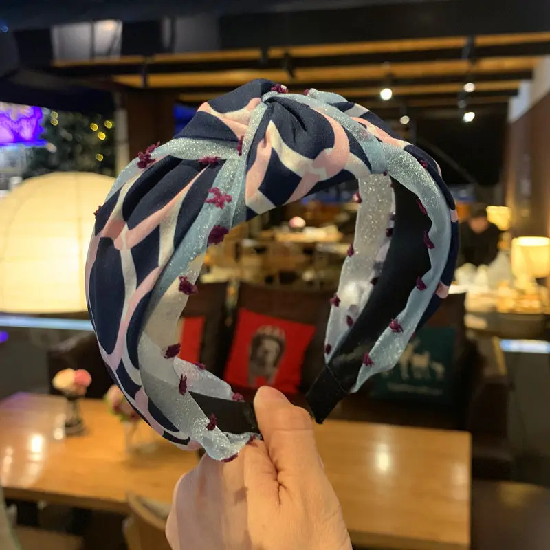 Корейский Бутик Hairband черный, белый цвет пряжи повязка на голову для ребенка Для женщин девочек волос руководитель группы аксессуары женские обручи для волос для лета