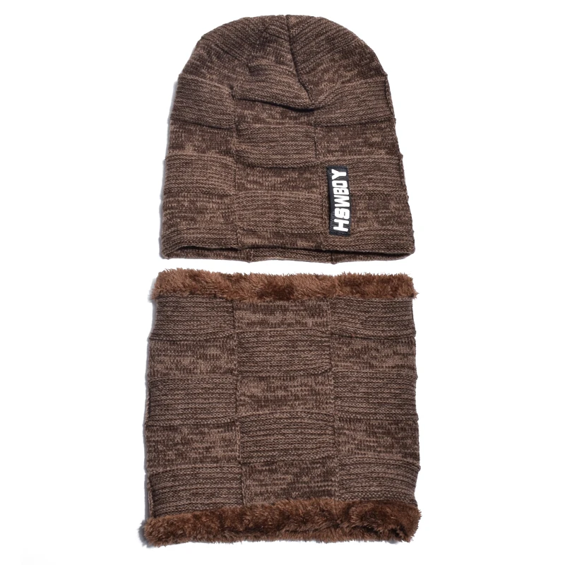 MNKNCL зимняя шапка Skullies Beanies зимние шапки для мужчин и женщин шерстяной шарф Шапка