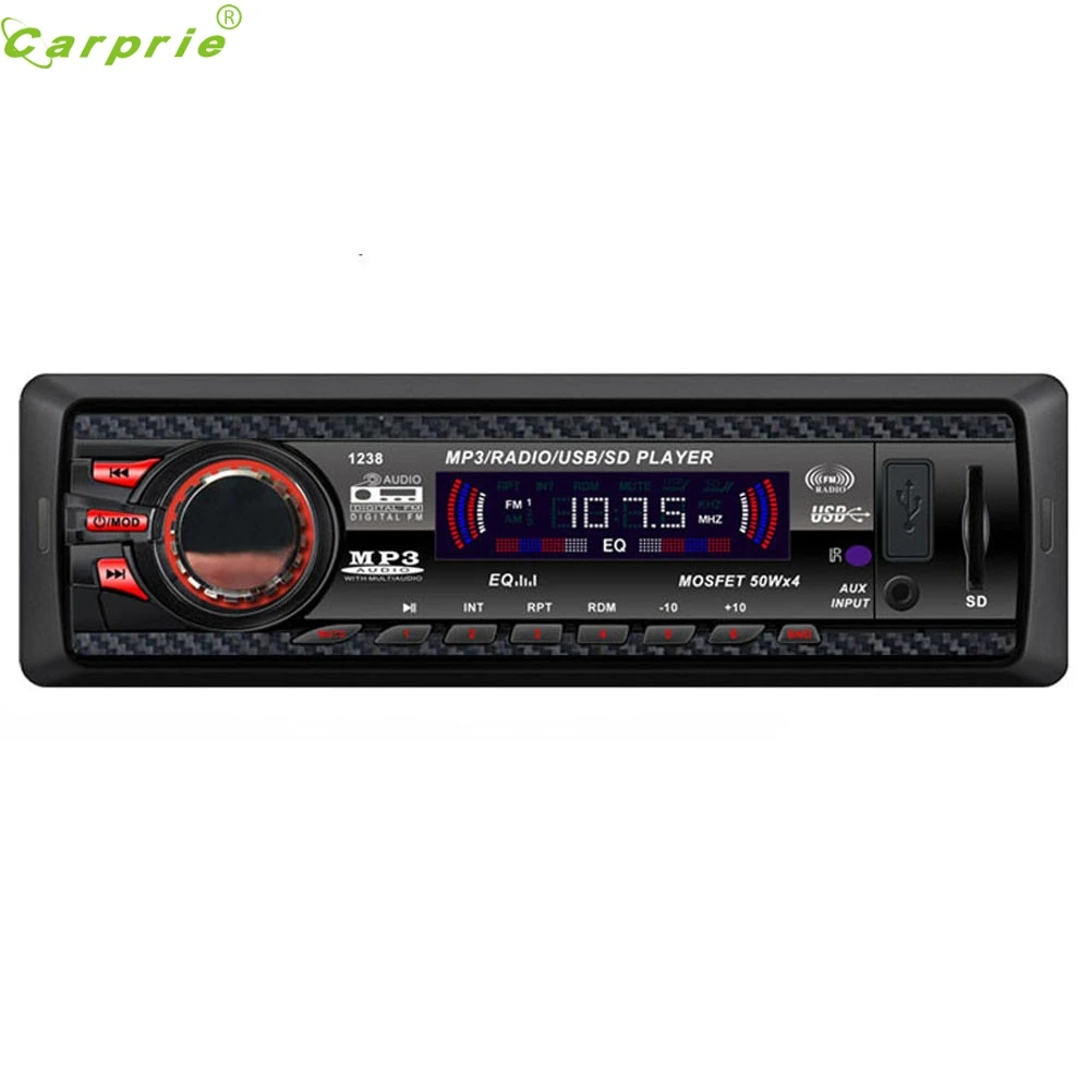 Франшиза автомобильный аудио стерео в тире FM с Mp3 плеером USB SD вход AUX приемник 1238