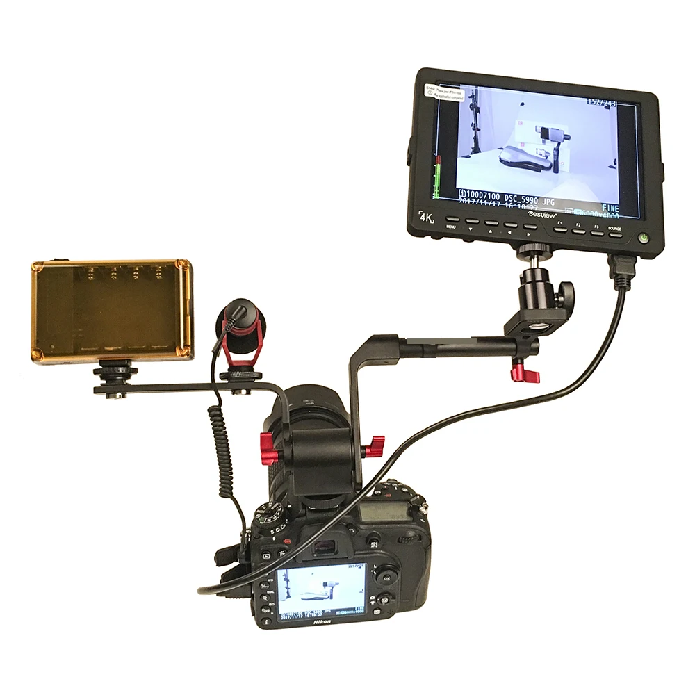 DIGITALFOTO DSLR монитор/EVF/микрофон/светодиодный держатель для освещения камеры
