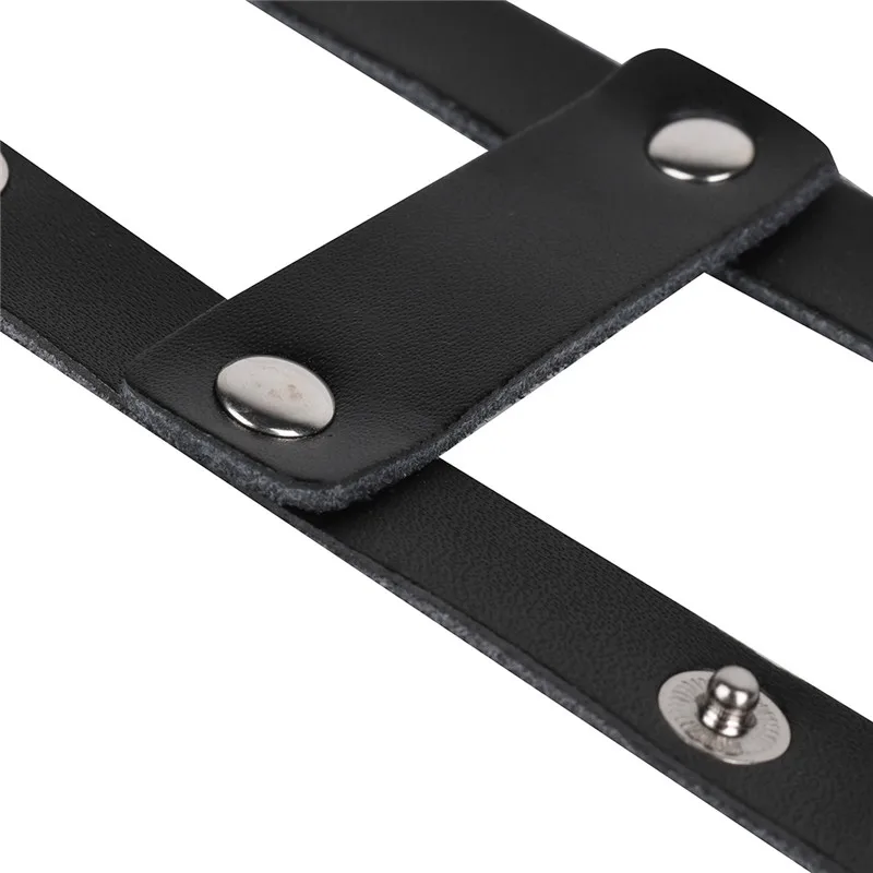 TiaoBug сексуальные мужские C-String Кожаные Двойные кольца пенис яички клетка для