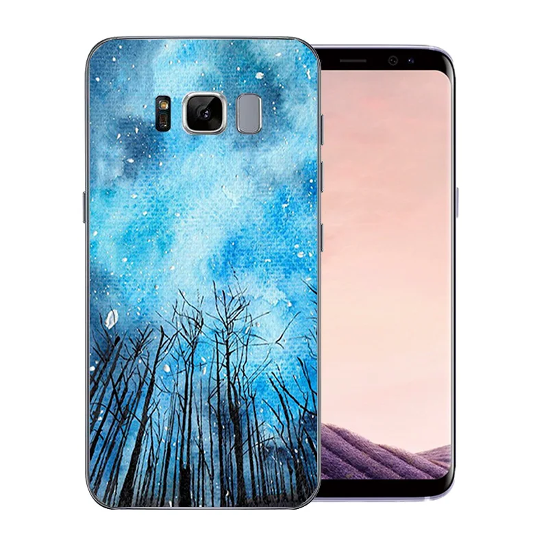 Phoen Case for Samsung Galaxy S8 Clear Soft Silicone Back Cover G9500 G950 G950F Funda Ultra Thin Night Sky Protect Shell |