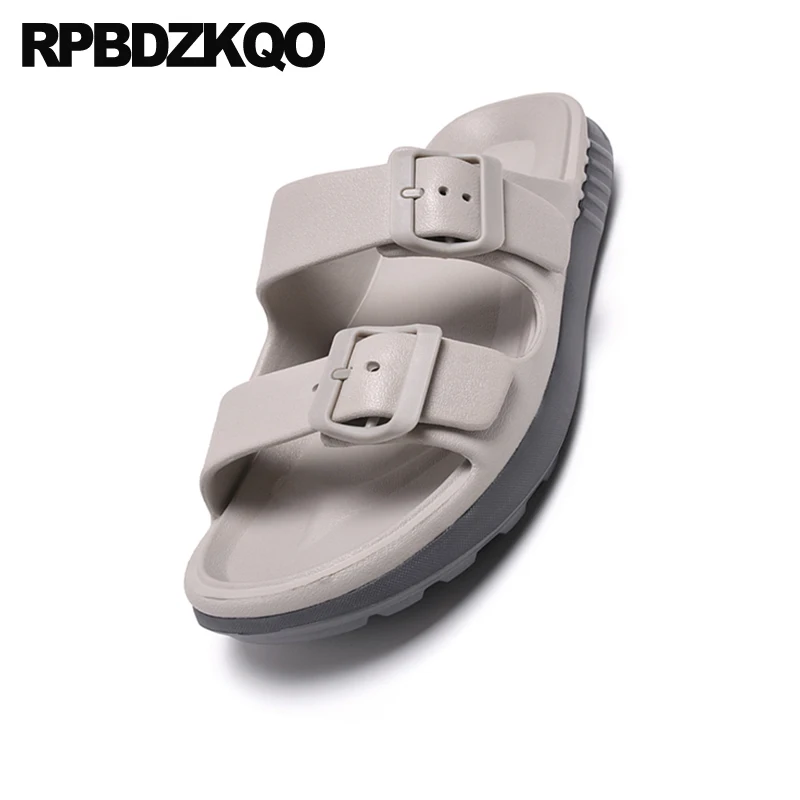 Повседневные модельные сандалии в итальянском стиле синие уличные брендовые с