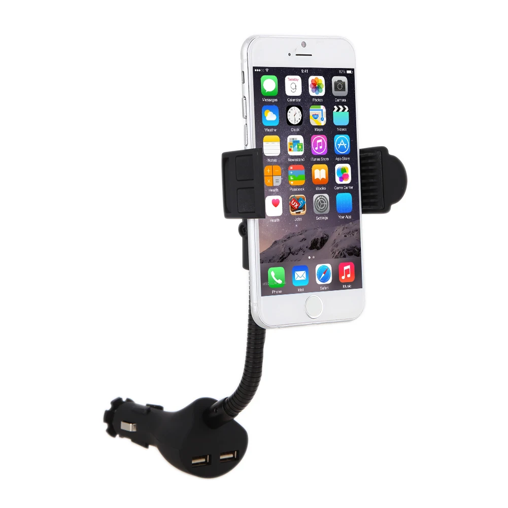 Автомобильный держатель для смартфона с двумя USB портами 115 5 мм 173 6 зарядным