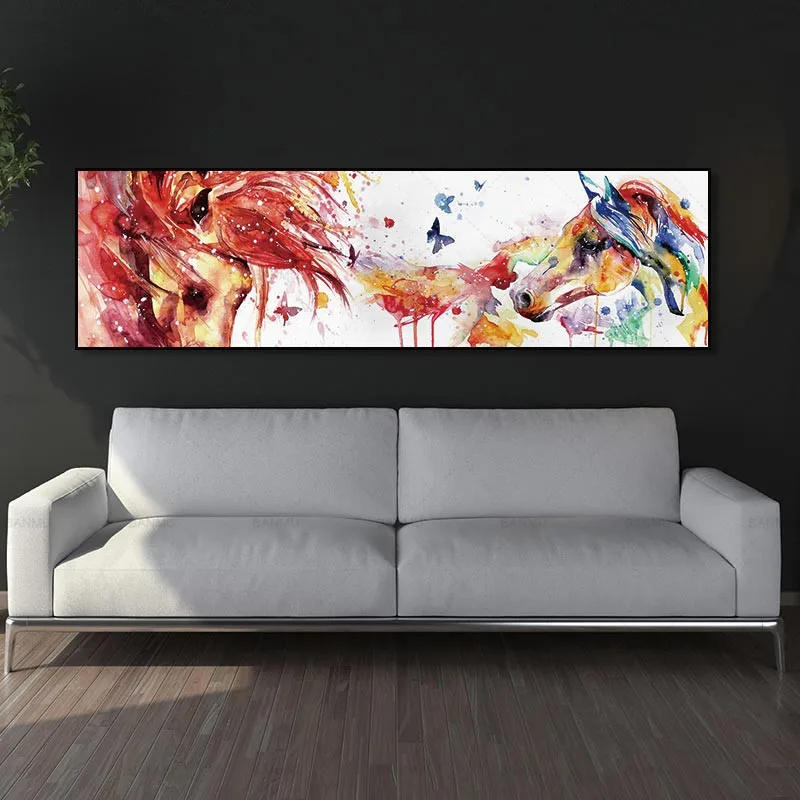 Wall Art холст абстрактная живопись животное линия плакат картина Художественная
