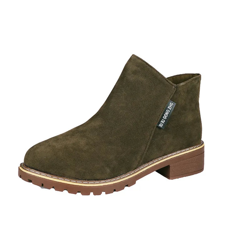 Новинка Botas Mujer Модные женские ботинки на квадратном каблуке и платформе Zapatos
