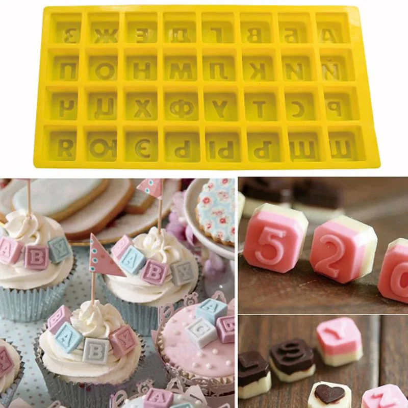 1Pcs Russian Alphabet/Letters Silicone Mold Jelly& Candy Pudding Chocolate Mould DIY Pastry Tools Bakeware Fondant Mold