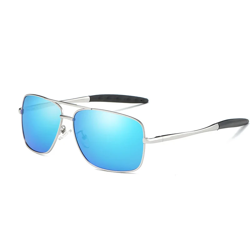 Модные мужские солнцезащитные очки поляризационные квадратные линзы ночного