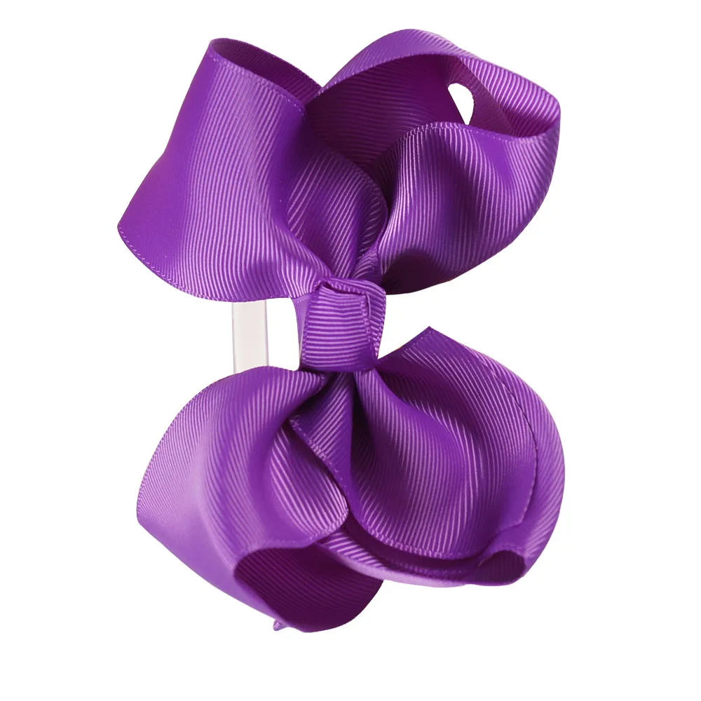 Однотонные Ленточные банты CN 10 шт./лот для девочек повязки волос с зубцами бутик