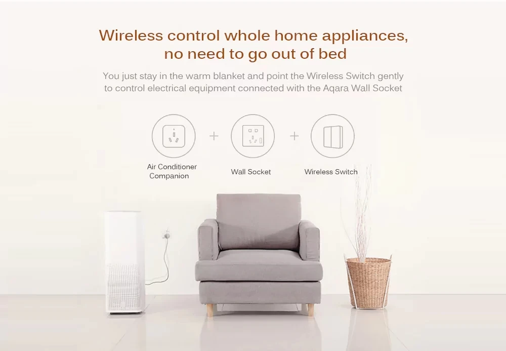 Xiaomi Aqara умный дом Комплект приложение контроль кондиционер mate+ датчик температуры и влажности+ датчик тела+ настенная розетка+ переключатель