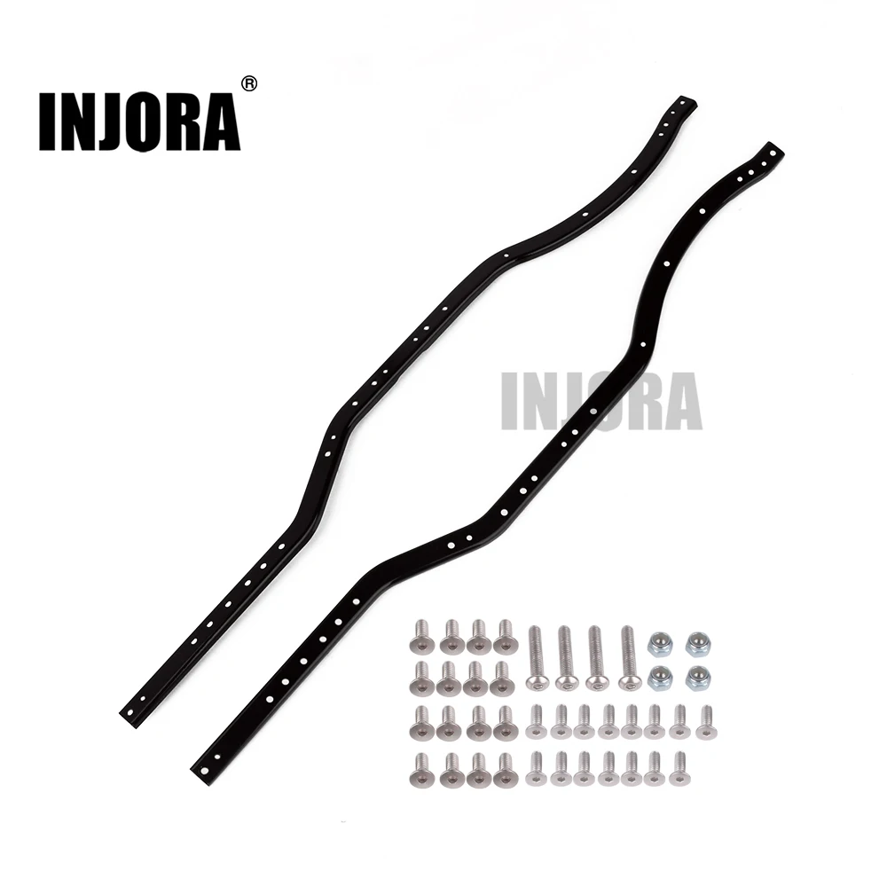INJORA 2 шт. металл черный балка Боковая Рама шасси для RC Гусеничный SCX10 и SCX10 II 90046 90047