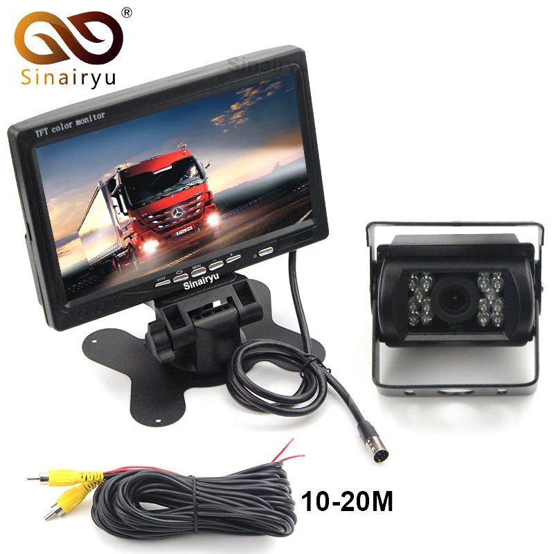 12-24V Car Reversing Kit 7&quot TFT LCD Monitor + CCD IR Backup Camera For Van/Truck | Автомобили и мотоциклы
