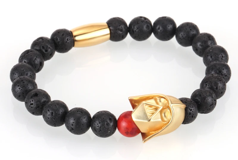 Mcllroy Bracelet Men Bead Sparta Crown 8mm Natural Stone Bracelet Bangle Handmade Man Jewelry Mens Bracelets erkek bileklik