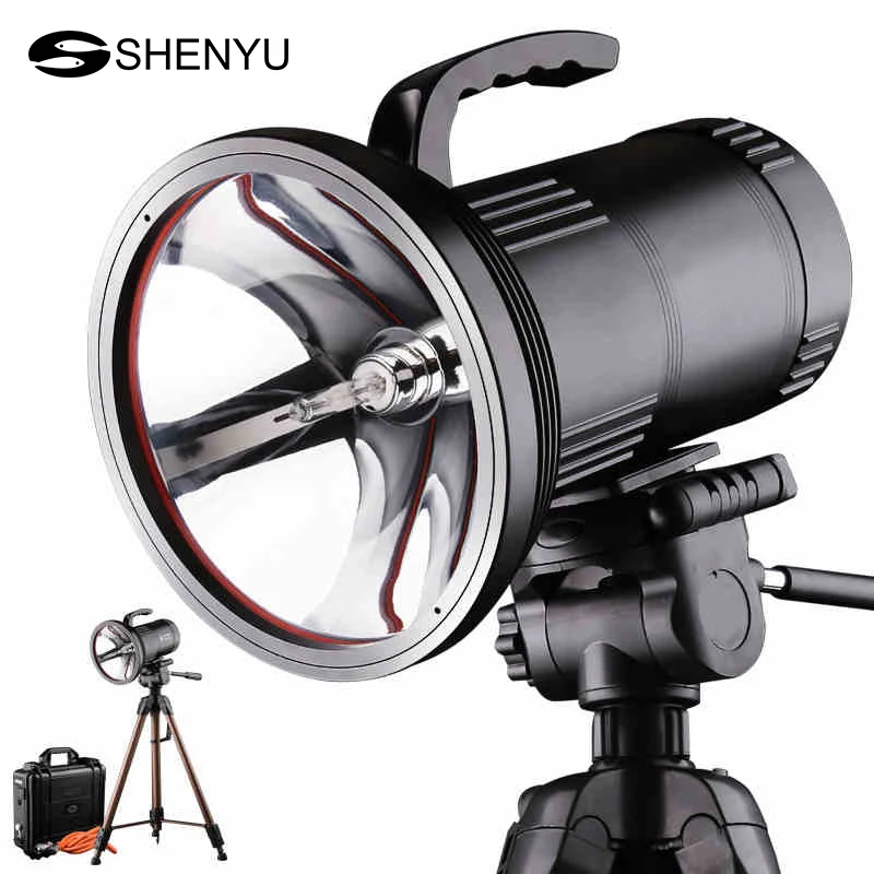 

SHENYU Super Bright HID Portable Searchlight Heavy-Duty Long Range Xenon Spotlight Polymer Lithium Battery with Tripod