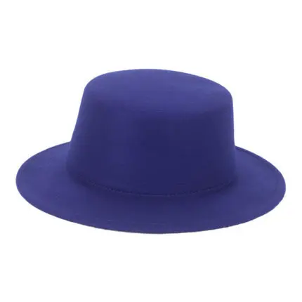 [DINGDNSHOW] бренд Fedoras шляпа шерсть для взрослых Дамская Теплая Зимняя кепка Sombrero Hombre винтажные шапки для женщин и мужчин - Цвет: blue adult