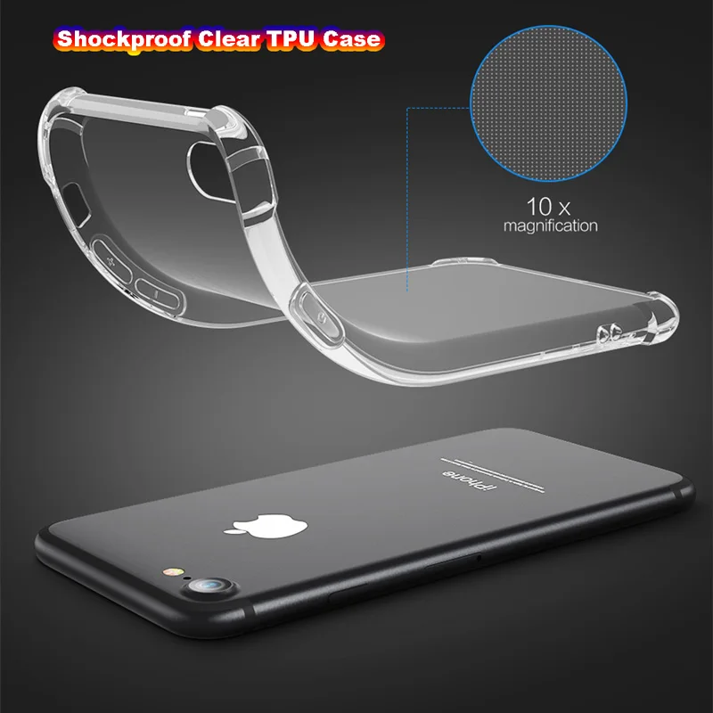 Clear TPU Case Чехол для Huawei Honor 8C 8X 7A 7C 7X8 9 10 Lite 5A 5C 5X 6X Y5 Y6 Y7 Prime Y9 Nova 2i 3i противоударный чехол для телефона повышенной прочности с протекторным рисунком и крышка - Цвет: Clear TPU Case