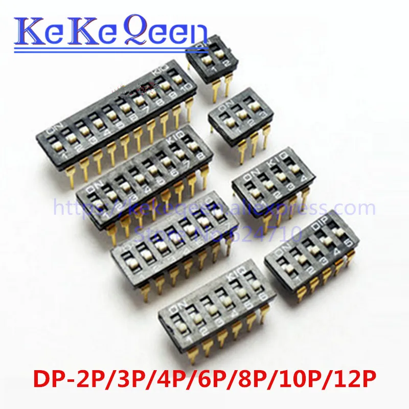 Переключатель с прямым кодом DIP black SMD лампа для освещения 2P 3P 4P 5P 6P 7P 8P 9P 10P 12P шаг