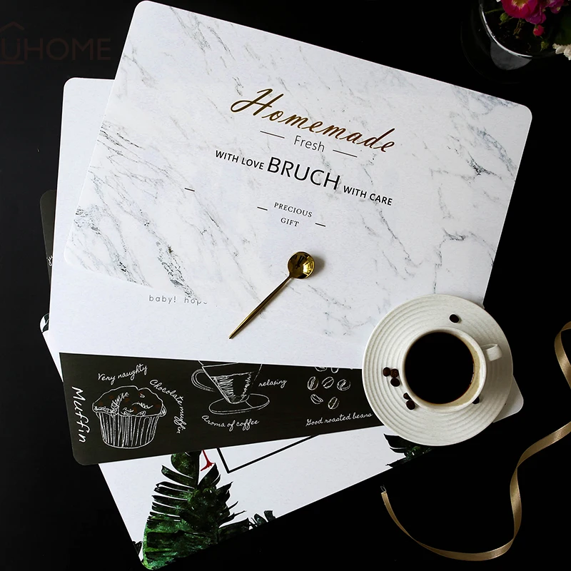 Зеленые растения Фламинго шаблон салфетки ПВХ обеденный стол коврик дисковая