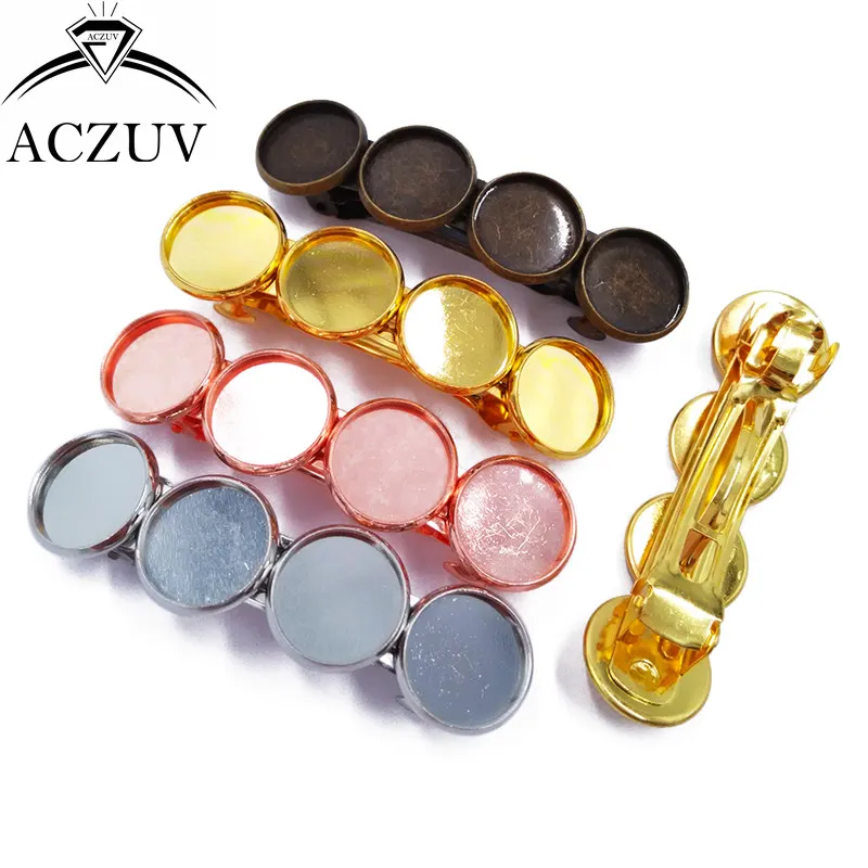 100 шт 12 мм Кабошон Установка французские заколки для волос заколка DIY аксессуары