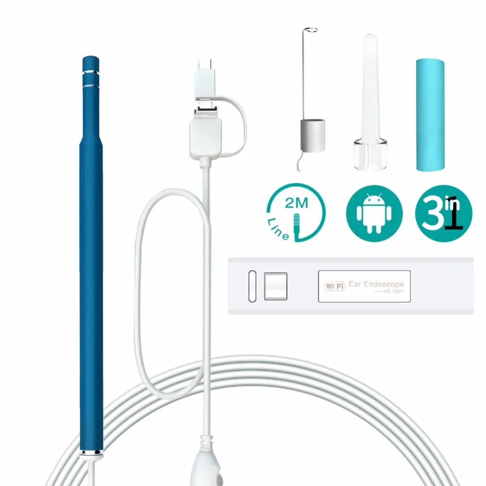WiFi Ear Otoscope камера USB визуальный наушник для чистки ушей бороскоп удалитель ушной