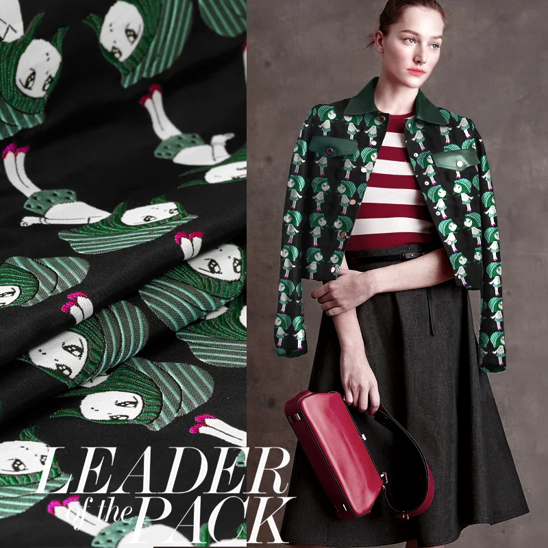 Новая улучшенная жаккардовая парчовая ткань международной поп моды пальто