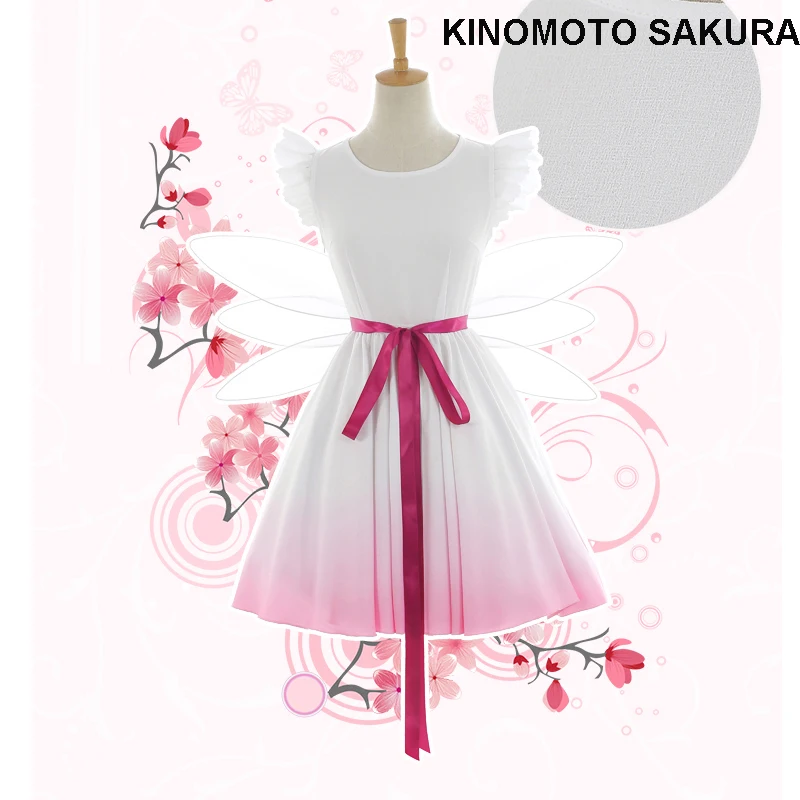 Карточка captor SAKURA DAI DOUJI TOMOYO Li Syaoran косплей костюм цветок платье феи карнавальный