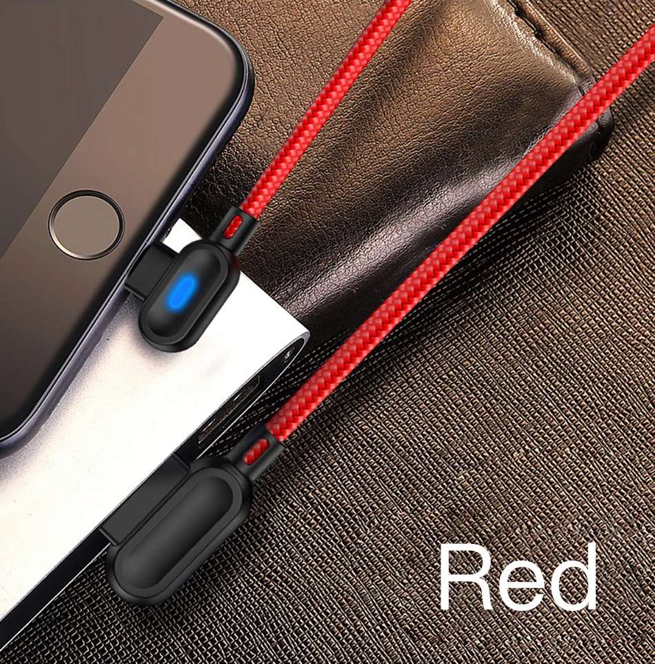 ACCEZZ Micro USB кабель Android для samsung Xiaomi Redmi Note 5 4 huawei htc 90 градусов быстрая зарядка USB кабель для передачи данных светодиодный провод