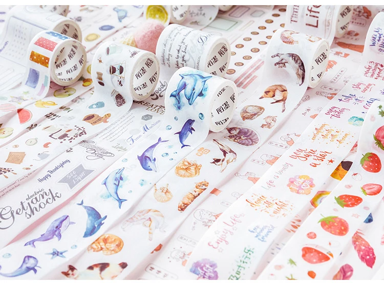 

30-60mm*3m Kawaii Weather Strawberry Cat Washi Tape Stickers Scrapbooking DIY Masking Tape Bullet Journal School Supplies sl2019
