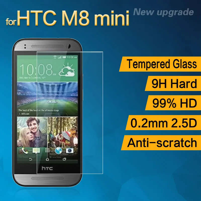 2.5D для HTC M8 mini Оригинальное закаленное стекло 9H Высококачественная защитная