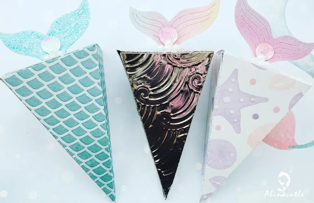Высечки металла резки хвост русалки Treat Box Alinacraft Скрапбукинг альбом Papercraft ручной