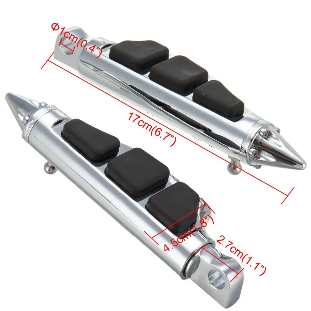 

Chrome Motorcycle Foot Pegs Footrests Foot Rest For Harley Dyna Sportster Touring Electra Glide Road King XL 1200 883 Low Rider