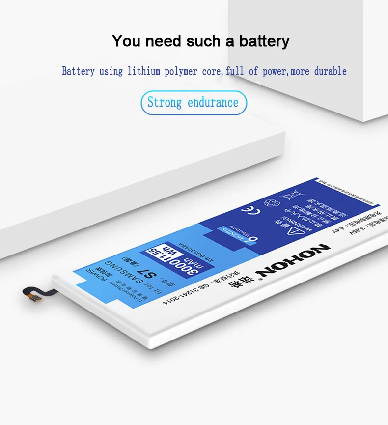 Аккумулятор NOHON для samsung Galaxy S3 S4 NFC S5 S6 S7 i9300 i9500 G900 SM-G920 SM-G9300 аккумулятор большой емкости
