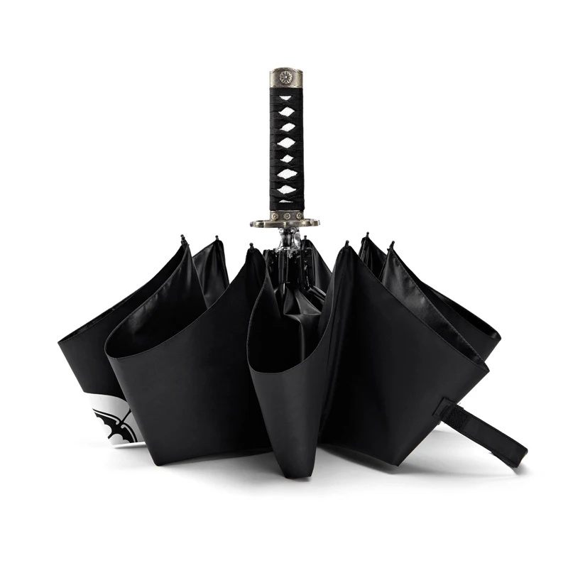 Samurai umbrella Прозрачный Зонт мужской черный клей японский креативный модный зонт-самурайский меч три раза короткая ручка - Цвет: Samurai umbrella