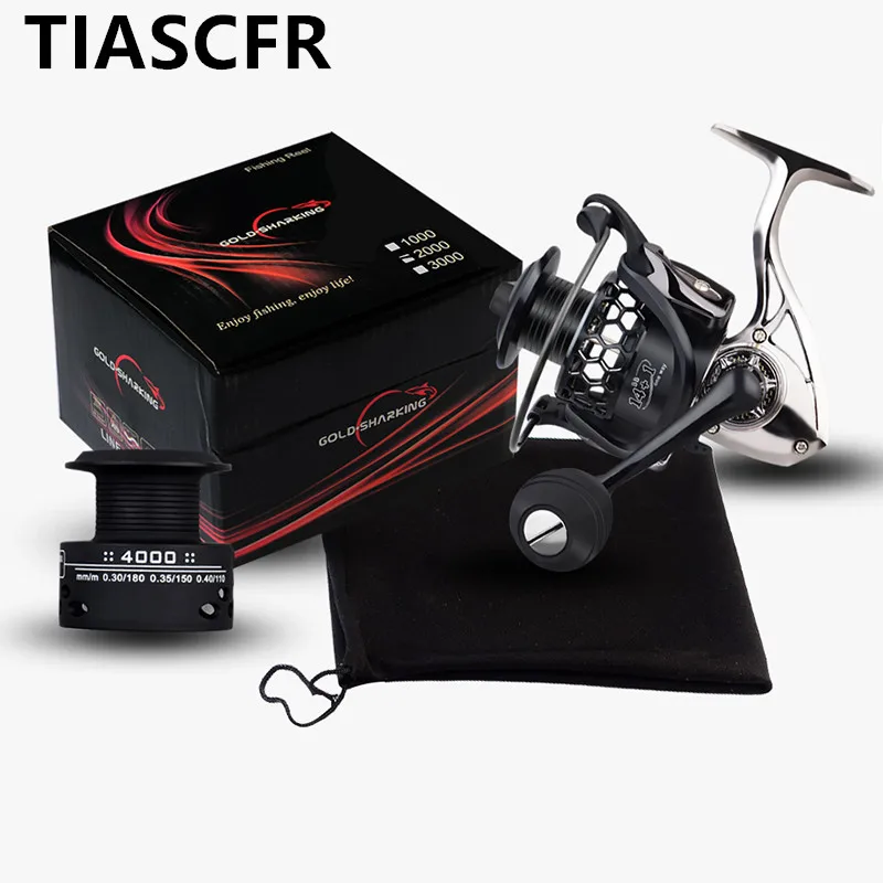 Рыболовная катушка TIASCFR металлическая 14 + 1BB XS1000-7000 серии водонепроницаемая