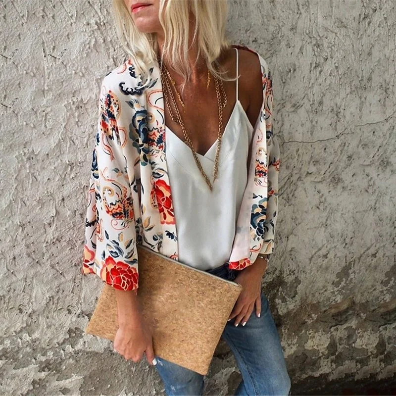 Женские топы женские вечерние летние открытые модные с цветочным принтом Boho