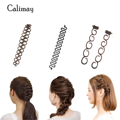 3 стиля/лот Волшебная заколка для волос Braider Stylist Queue Twist заплетать волосы в косу оплетка DIY прическа аксессуары для укладки волос