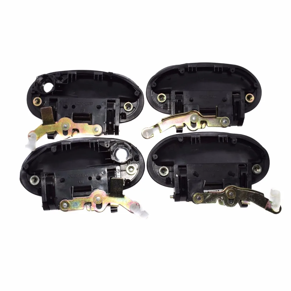 ISANCE черная наружная Черная внутренняя дверная ручка набор из 8 для Hyundai Accent 1995 1996