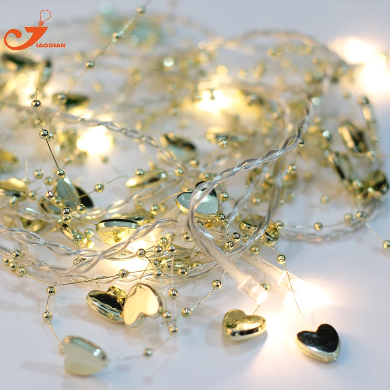 Золото жемчужные огни гирлянда 10 светодио дный гирлянды светодиодные освещение