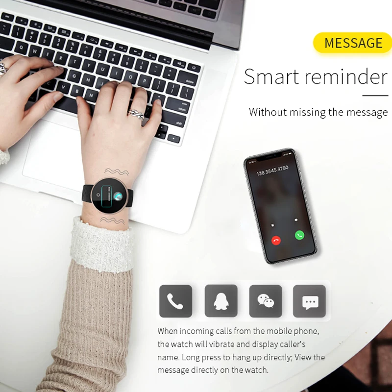 TWK розовые Смарт часы для женщин фитнес браслет кровяное давление Smartwatch iOS Android