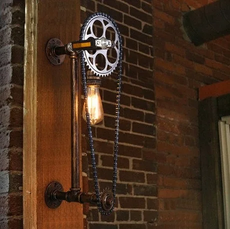 Металлическая водопроводная лампа в стиле лофт настенное бра Эдисона ретро оси