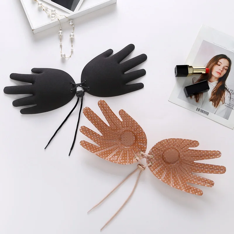 Женский Невидимый силиконовый бюстгальтер с кулиской самоклеющийся нагрудная