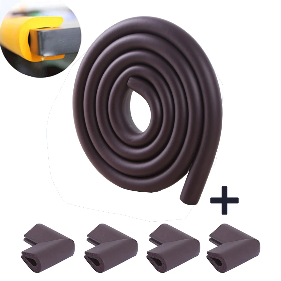 

2 Meters Kids Safety Edge Guard Strip +4PCS U Shape Child Safety Corner Protector For Glass Table Infant Home Safety Protect