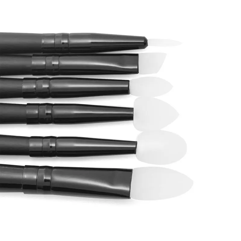 Силиконовая кисть для ногтей Mtssii блестящая пудра палочка пудры тени век черная